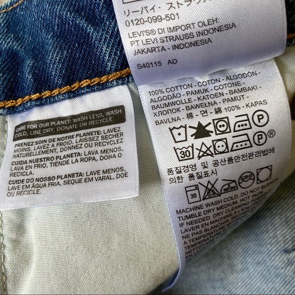 Anthropologie Levi’s Altered Straight High-Rise Cropped Jeans 32 - Picture 7 of 7